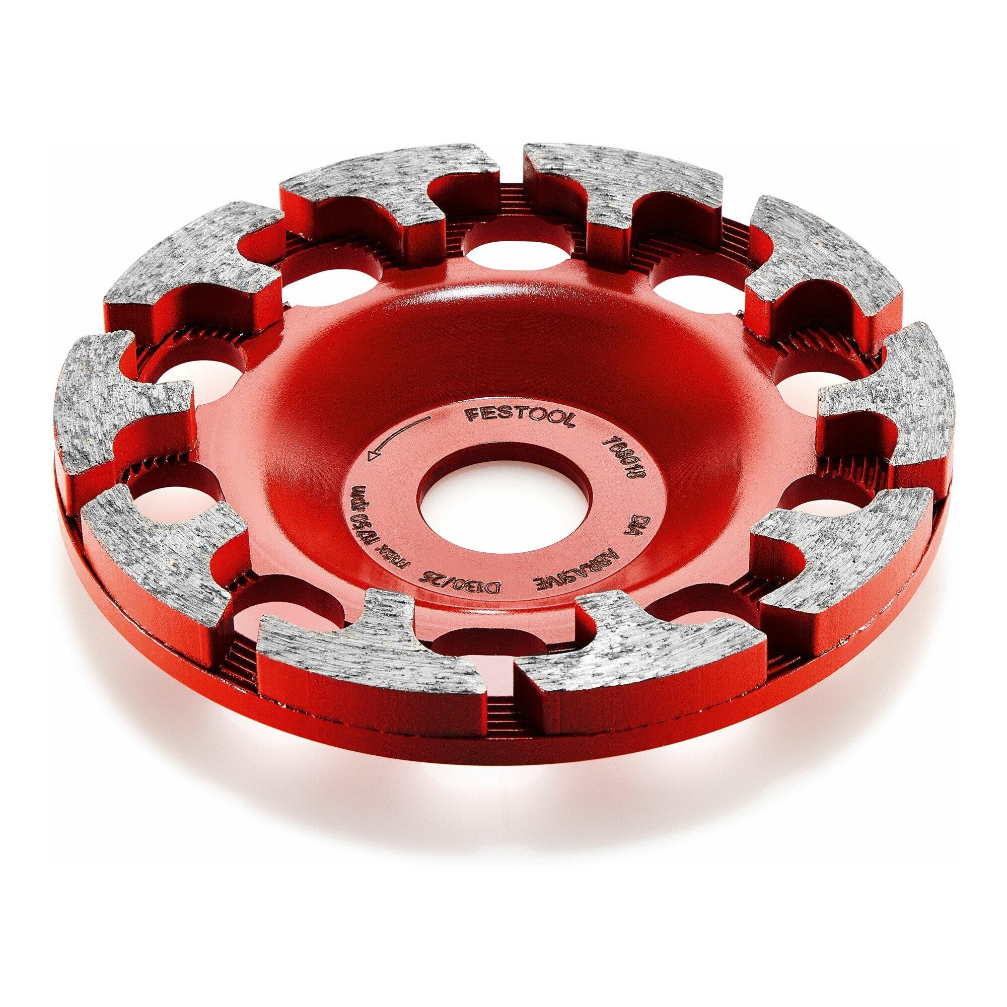Festool DIA ABRASIVE-D130 PREMIUM Diamantscheibe aus Stahl und Diamant für Winkelschleifer AGC oder AGP, Ø 130 mm, für abrasive Materialien wie Beton oder Estrich - 768018)