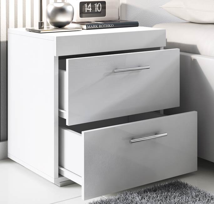 MB Muebles Bonitos Mesita de noche Ciro blanco
