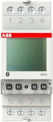ABB Stotz S&J; Horloge programmable hebdomadaire 2 canaux Bluetooth DW2 (2CSM222521R1000)