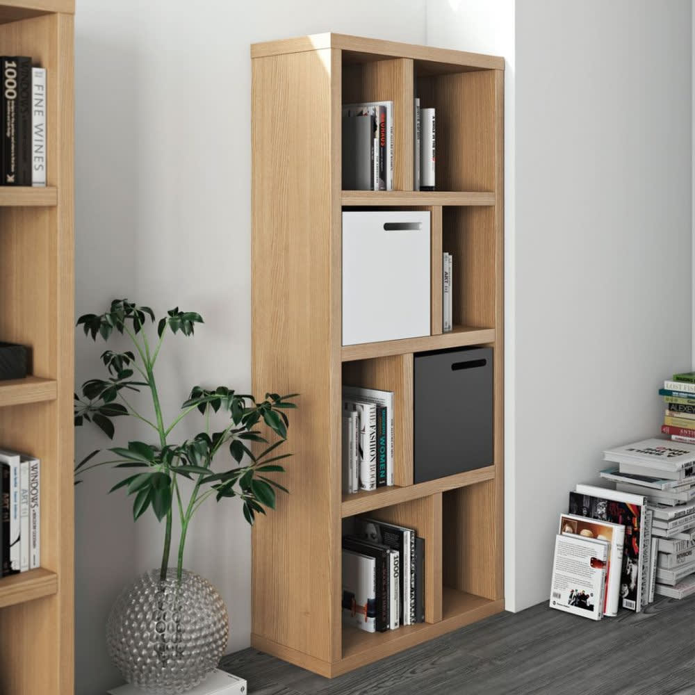 TEMAHOME Bibliothèque chêne naturel H159 Beige 70x159x34cm