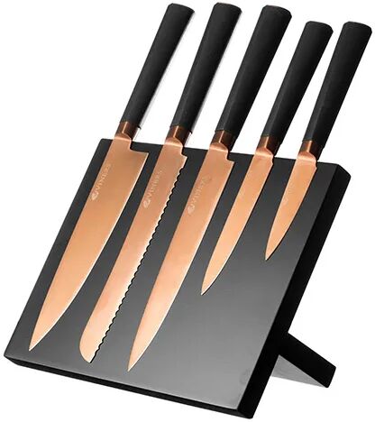 Viners Titan Copper 6 Piece Knife Block Set