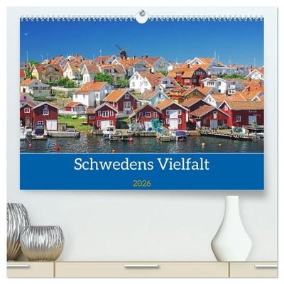 Schwedens Vielfalt (hochwertiger Premium Wandkalender 2026 DIN A2 quer), Kunstdruck in Hochglanz