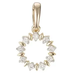 CANADIAN DIAMONDS Anhänger 9 Brillanten zus. ca. 0,10ct Gold 585