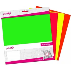 PlottiX PremiumFlock Neon Bundle 30cm x 30cm (4 Folien)