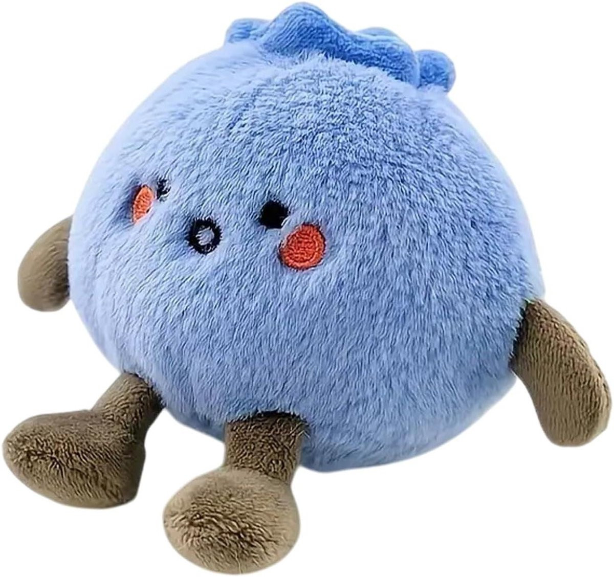 Blauwe Bosbes Pluche Kussen - Fruit Knuffel Decoratie - 10 cm