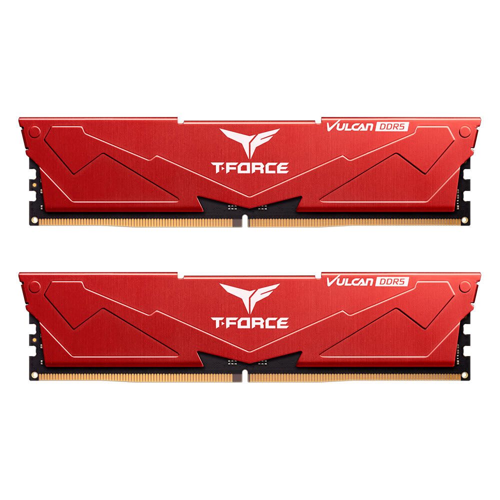 Team Group T-Force Vulcan DDR5 Desktop Memory rot - 32 GB, 6.000 MHz FLRD532G6000HC30DC01