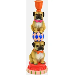 Kerzenhalter Hunde 9x28x9 Mehrfarbig