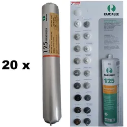 20 x Ramsauer 125 Handwerk 1K Silikon Dichtstoff 600ml Folienbeutel