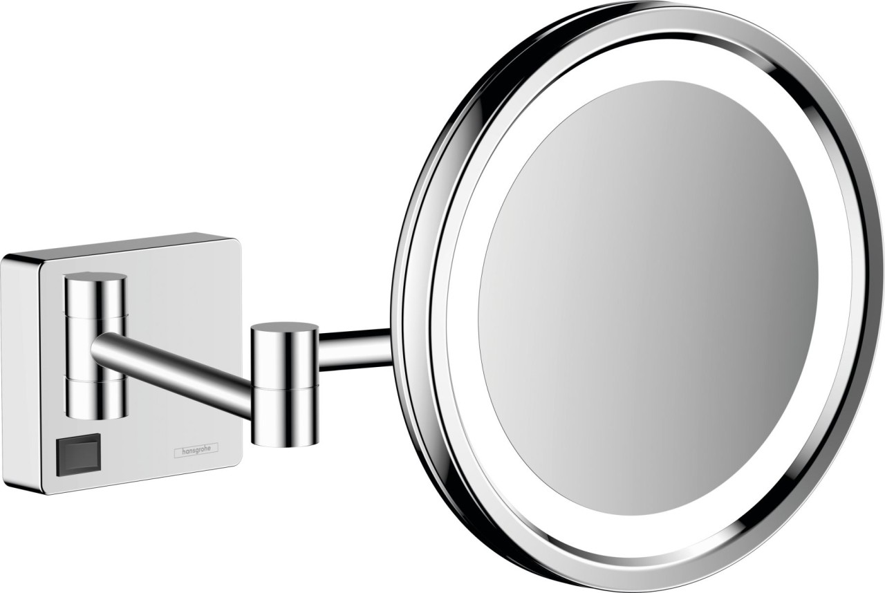 Hansgrohe Rasierspiegel AddStoris chrom mit LED Licht, 41790000 41790000