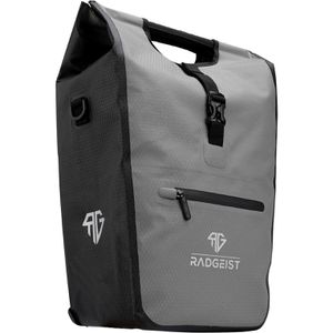 Radgeist Gepäckträgertasche RG-SBC-GR-22, grau, 22 Liter, Umhänge- & Kühltasche, wasserdicht, reflektierend, isolierend