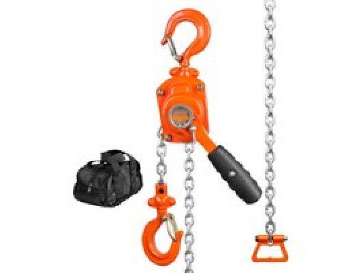 VEVOR Mini Palan à Levier Manuel 0,5 T Palan à Chaîne à Cliquet Manutention Levage 2,8 m Acier Carbone G80 Frein Weston Double Cliquet Guidage Chaîne Crochet 360° pour Marchandises Garage Quai Usine