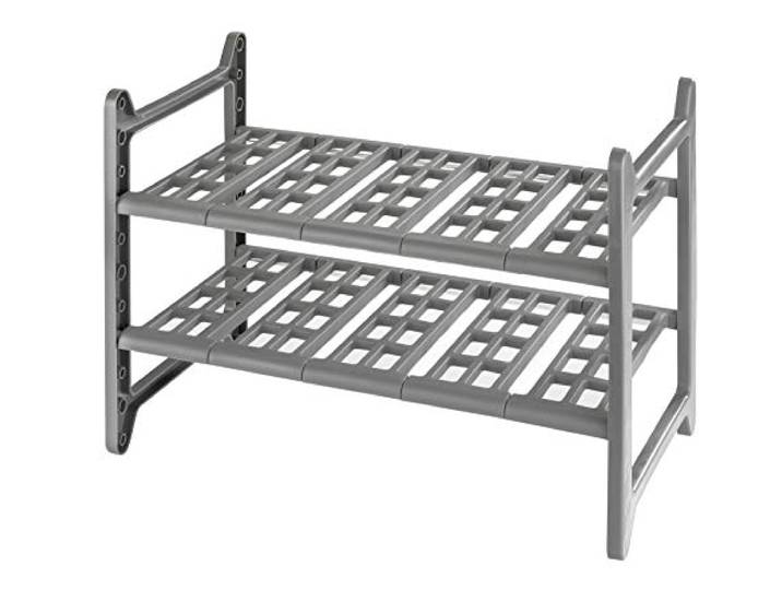 WENKO Etagère sous évier\, rangement sous évier extensible\, 44-82 x 39 x 28 cm\, Alu
