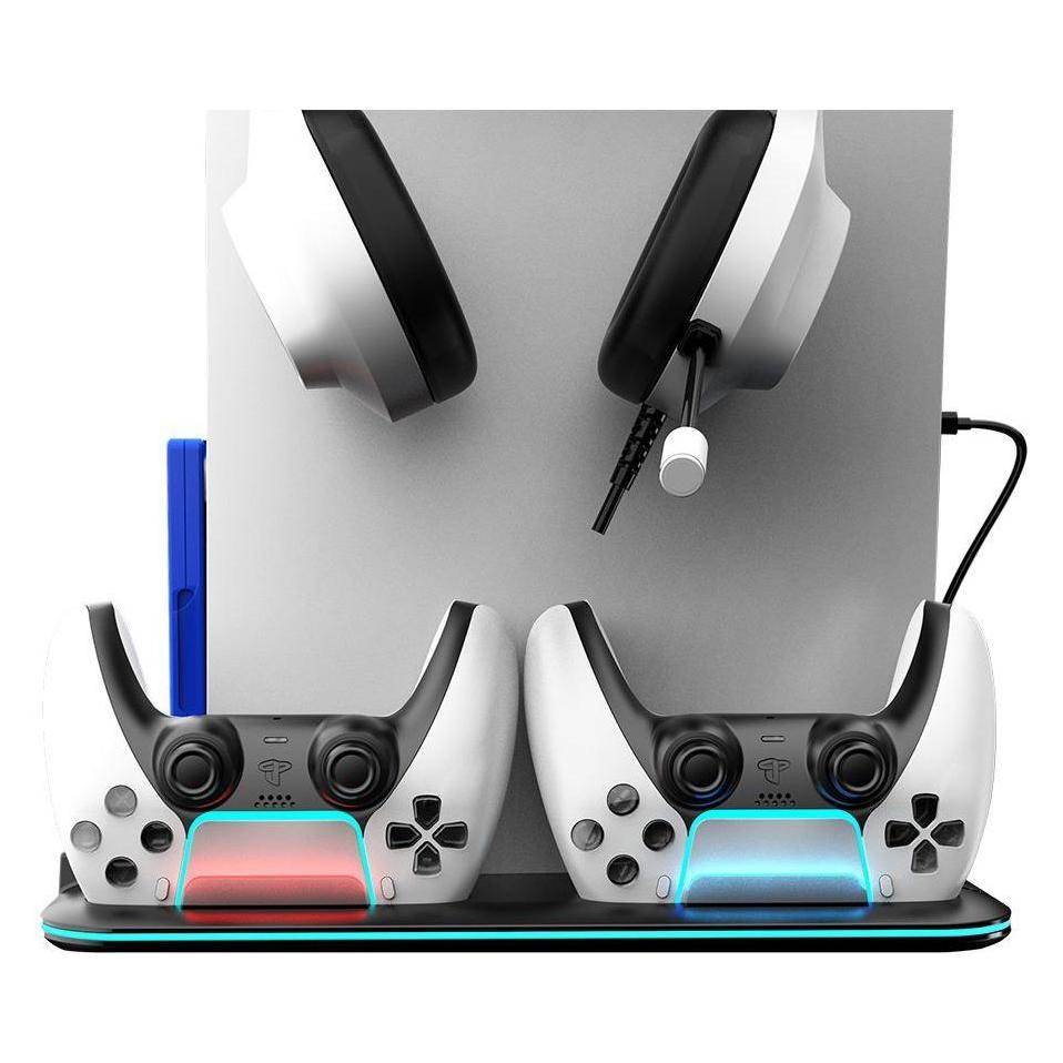 Canyon CS-51 - multifiuctional stand for PS5 Slim - with cooling - charging 2 x gamepad - black (CND-CSPS5B-1)