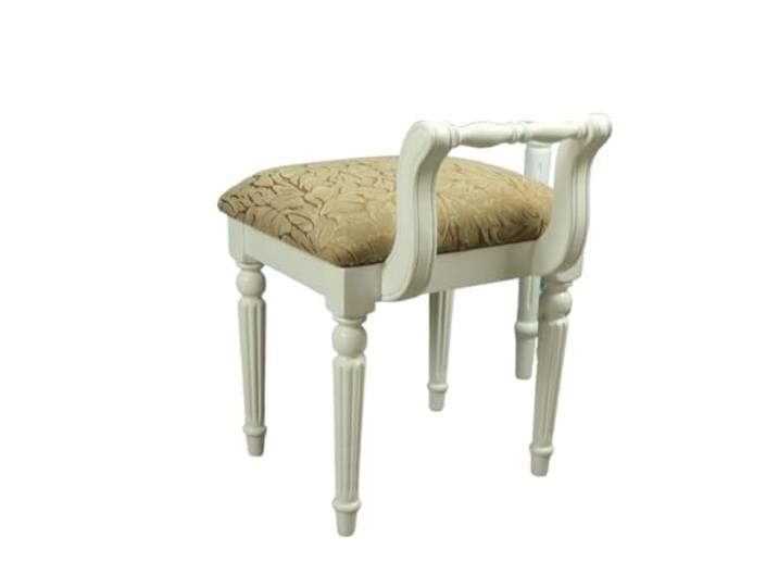 OUTIFUOTPP Europäische Design-Schminkhocker, die vollständig aus Massivholz gefertigt sind und for Schlafzimmer-Make-up-Hocker, Balkon-Rückenlehne-Stuhl verwendet Werden können(3)