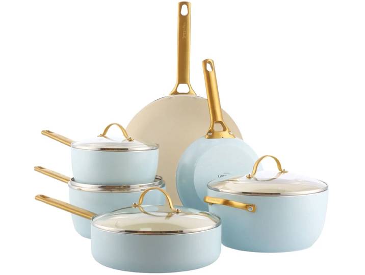 Greenpan Padova pannenset 10-delig - Light blue