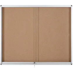Innenvitrine mit Schiebetüren, Kork, 967 x 706 mm