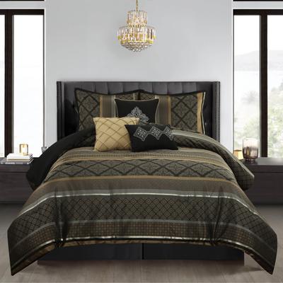 Nanshing Jensen 7 Piece Jacquard Geometric Comforter Set