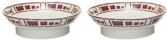 Storied Home "Hand-Painted Stoneware Footed Bowls with Pattern - 8.5""L x 8.5""W x 2.5""H"