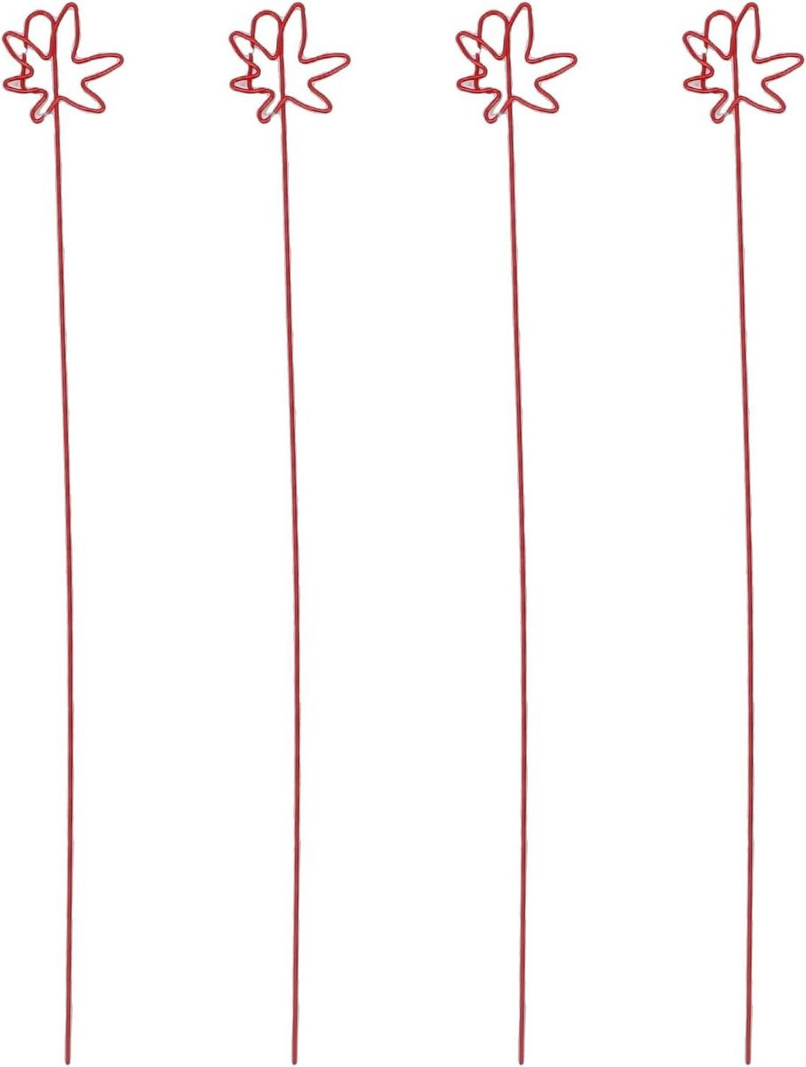 Zilveren bloemvormige plaatskaarthouders van ijzerdraad voor decoratie, 30 cm