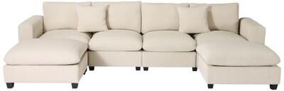 Westin Furniture Hamilton 6-Piece Corduroy Upholstered Modular Sectional with USB Port