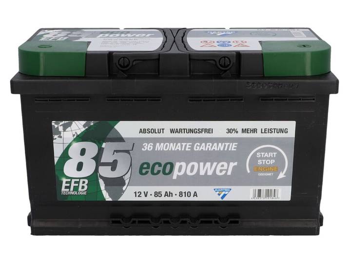 Cartec Autobatterie ECO Power EFB 85 Ah