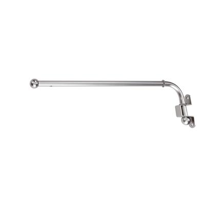 Schwenkstange GOOD LIFE, grau (chromfarben), Ø:1,2mm, Metall, Gardinenstangen, ausziehbar