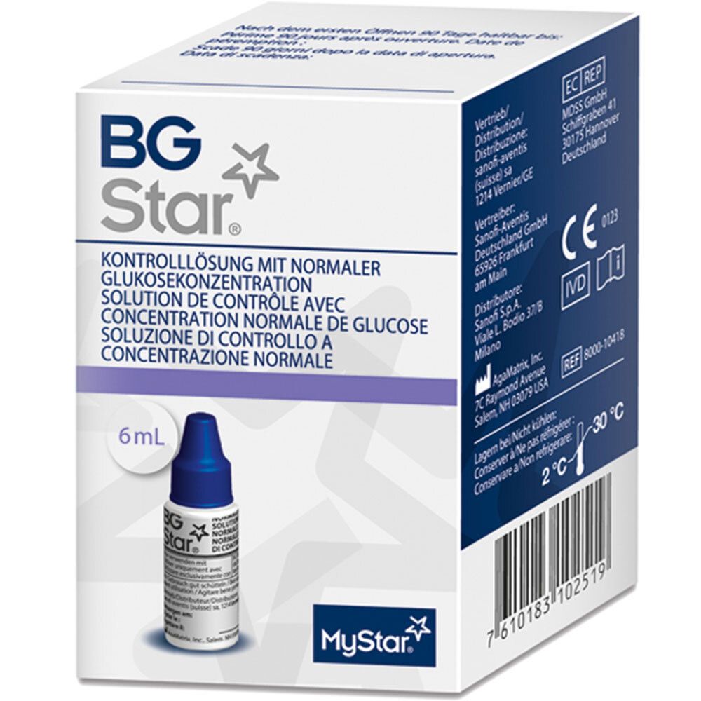 Bgstar Kontrolllösung normal 6 ml Lösung