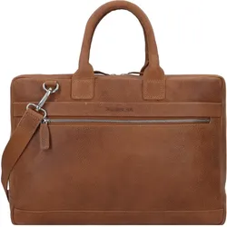 Plevier Urban Aktentasche Leder 39 cm Laptopfach, Notebooktasche, Braun
