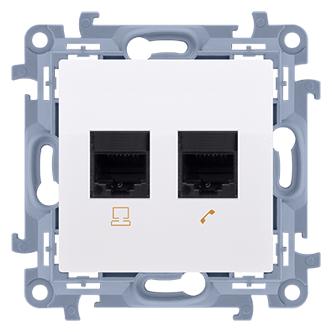 Kontakt Simon Dual telephone socket RJ11 white (CT2.01 (CT2.01/11)