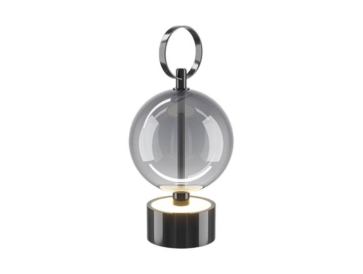 LED Design Tischlampe „Double Moon Grau, Schwarz Maytoni