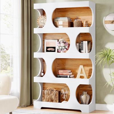 Bluebell Modern 4-Tier Wood Etagere Bookcase
