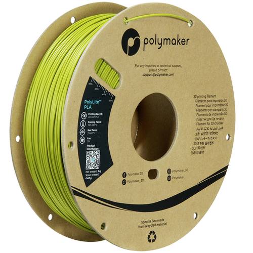 Polymaker PA02058 PolyLite PLA Filament Olive Green 1.75mm / 1kg Filament PLA hohe Steifigkeit, hohe Zugfestigkeit 1.75mm 1000g
