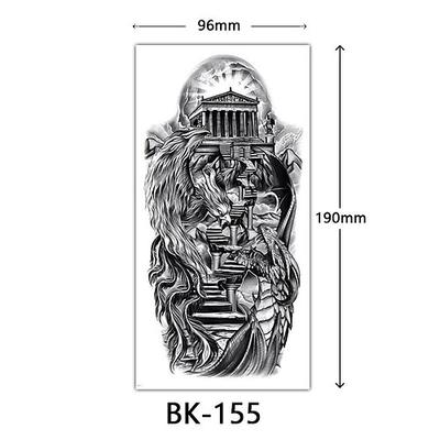 grenzüberschreitende exklusive Skizzen-Blumen-Tattoo-Aufkleber. Skizzen-Tattoo-Aufkleber. Rosen-Blumen-Schwarz-Weiß-Blumen-Tattoo