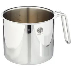 Schulte-Ufer Edelstahl Milchtopf Romana 14 cm, Pfanne + Kochtopf, Silber