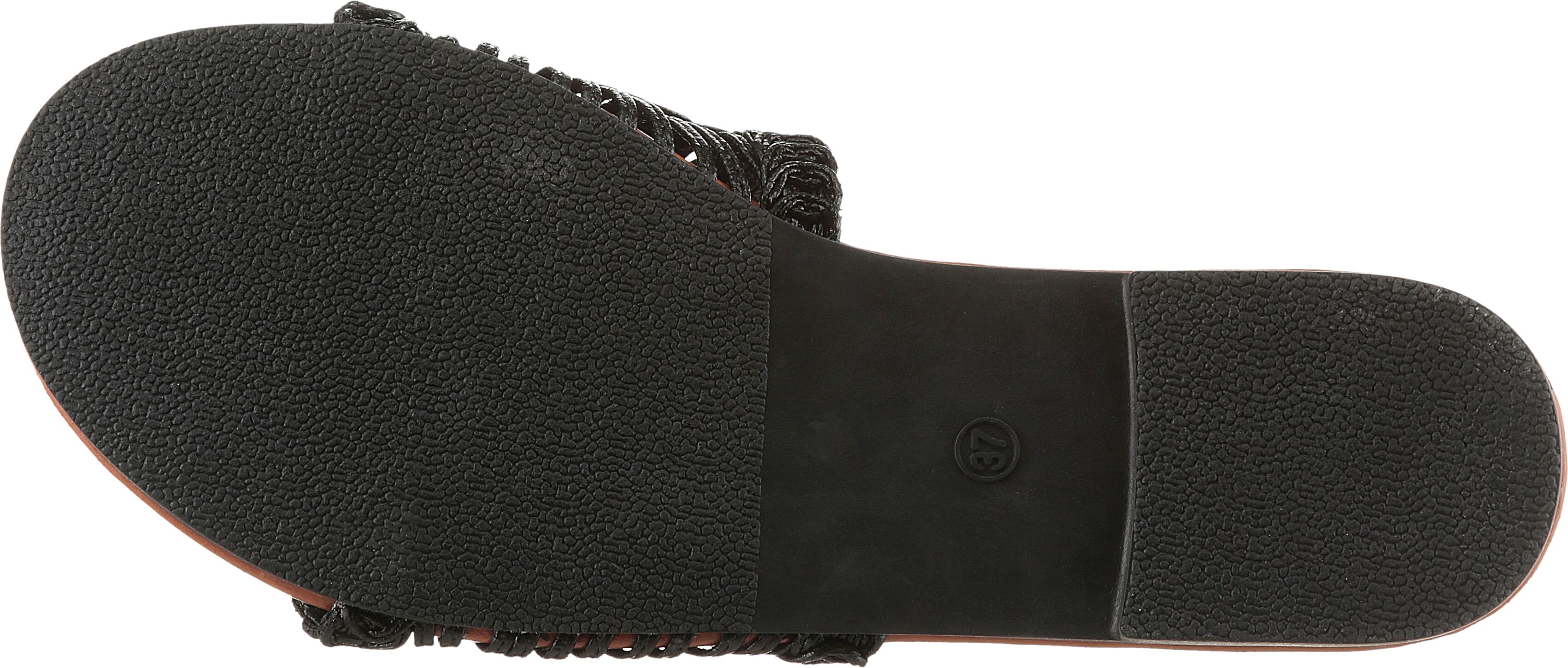 Pantolette ANISTON SHOES, Damen, Gr. 41, schwarz, Lederimitat, Schuhe Pantolette, Sommerschuh, Strandschuh in modischer Optik - NEUE KOLLEKTION schwarz 41