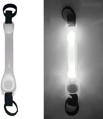 Fusion Finds Bright Paw LED Dog Safety Light Waterproof Flashing Clip For Collar, Harness & Leash white
