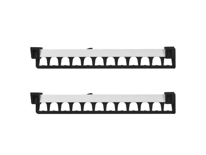 Kleiderstange ausziehbar 2er Set silber/schwarz