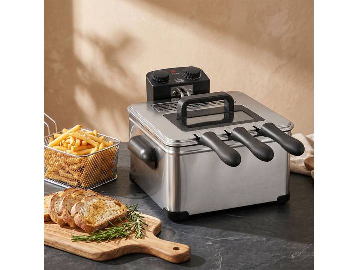 HOMCOM Friteuse 5L 2000W Température Minuterie Réglables