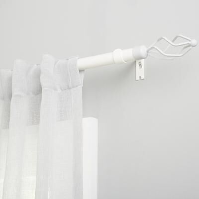 ATI Home Lancelot 1"" Adjustable Window Curtain Rod and Finial Set"