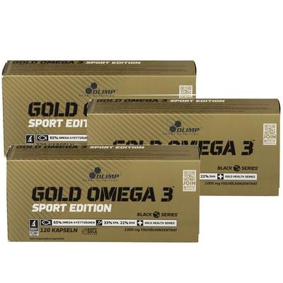 3x Olimp Gold Omega 3 Sport Edition 3x120 St Kapseln