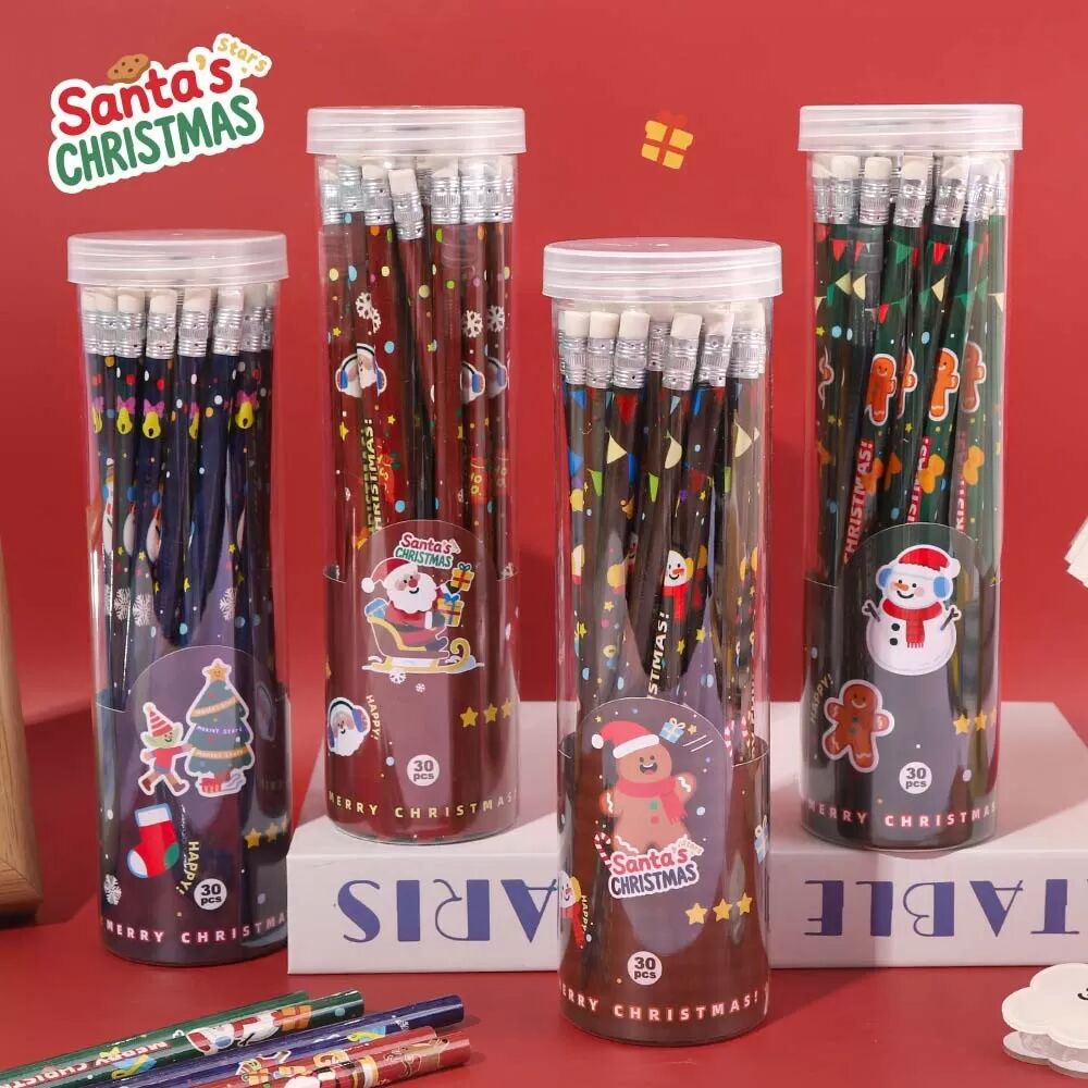 INF HB Weihnachtsstifte - 30er Pack: Ideal für Kinder, Schulen und festliches Schreiben Grün