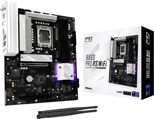 ASRock B860 Pro RS Wifi Mainboard Sockel (PC) Intel LGA 1851 Formfaktor (Details) ATX