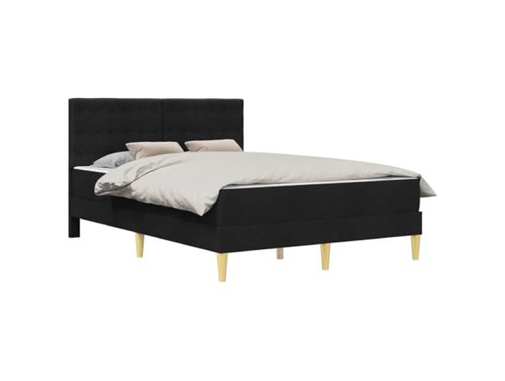 PUGYNBK Bettgestell 120 x 200 cm, Schwarz, Stoff Weiches Kopfteil, Aufbewahrung unter dem Bett, robustes Sperrholz, einfache Montage