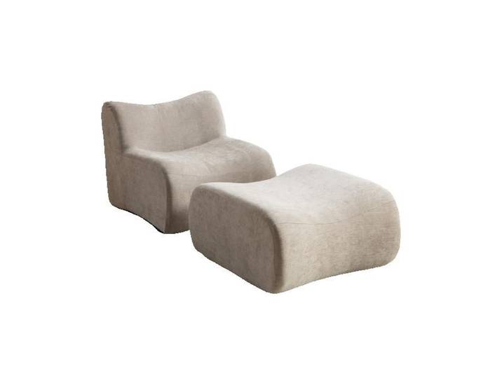 Canapé modulaire en Chenille gris avec Sans montage design compact moderne module unique et Mousse 30D