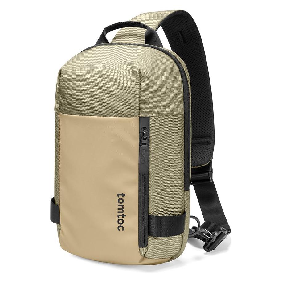 tomtoc - Crossbody Sling Bag (T24S1K1) - with Multiple Pockets, 7l, 11 inch - Khaki (Apple iPad Pro 11 2021, Huawei MatePad Pro 11 (2022)) (T24S1K1)