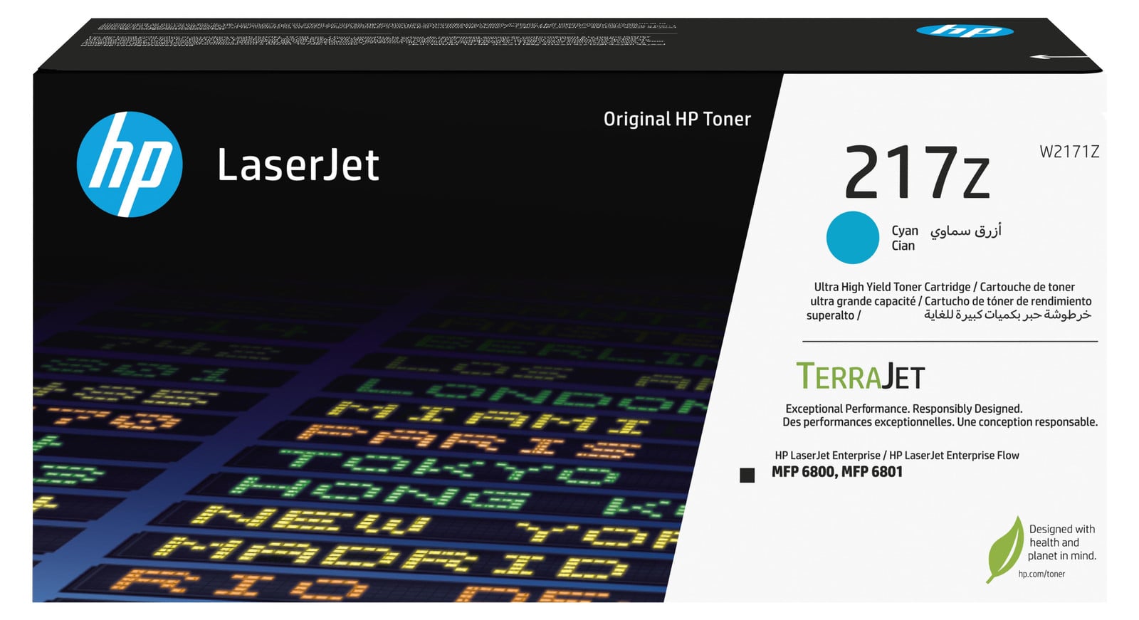 HP 217Z CLJ tonercartridge cyaan W2171Z met een capaciteit van 24.000 pagina's