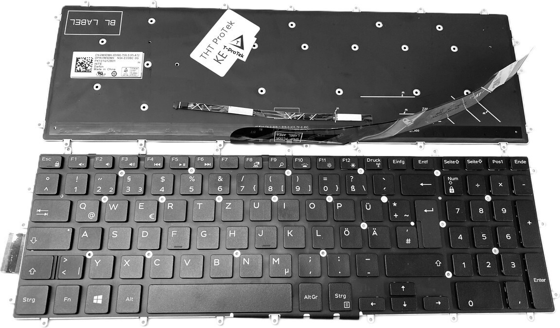 T-ProTek Verlicht toetsenbord voor Dell Inspiron 17 7000 - Duits layout