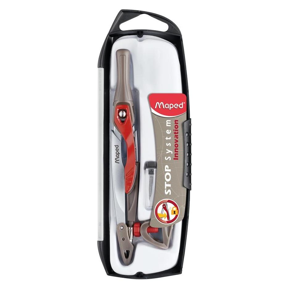 Maped Zirkelkasten Stop System, 3-teilig, 10er Display (196310)