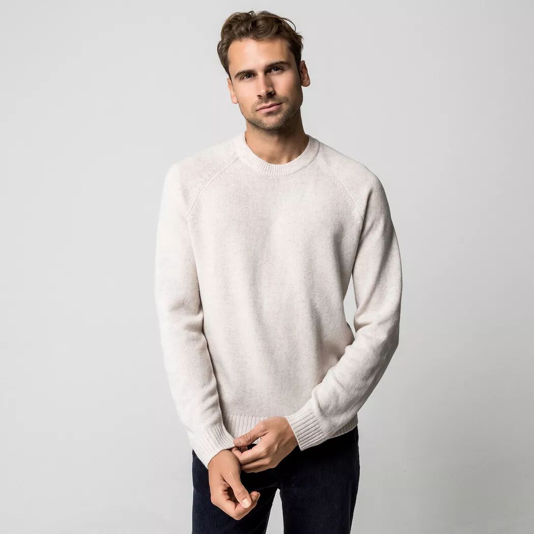 Manor Man - Pullover Lambswool, für Herren, Ecru, Größe XXL