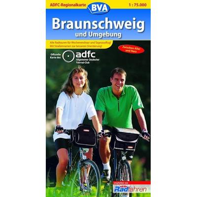 ADFC-Regionalkarte Braunschweig und Umgebung 1:75.000, Karte von , BVA Bielefelder Verlag, 978-3-87073-351-3